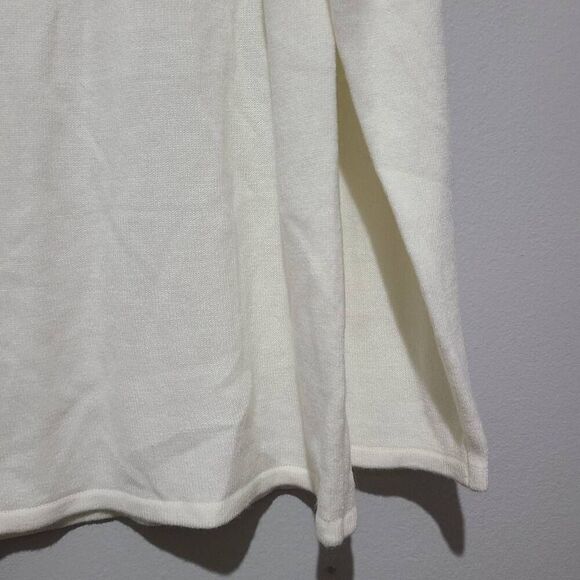 Susan Graver Weekend Essentials Comfy Cotton Raglan Top Ivory Size M - Picture 4 of 9
